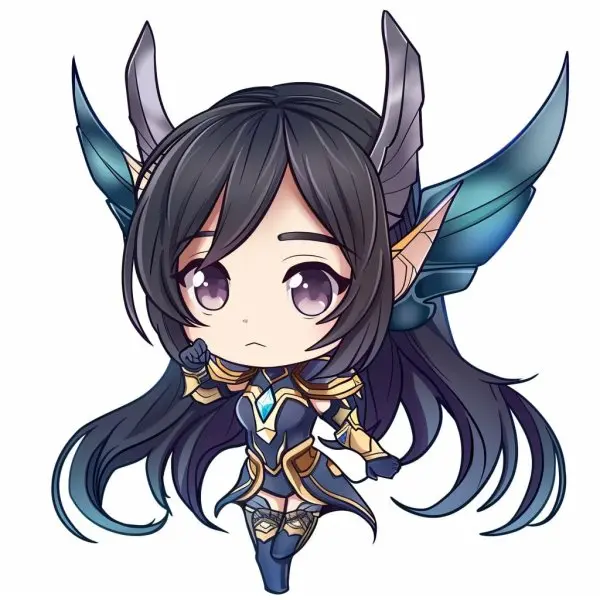 Irelia chibi chiến binh dũng mãnh trong hình dáng dễ thương