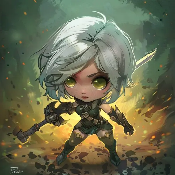 Riven Chibi Nữ Kiếm Sĩ Quyến Rũ Nhất Liên Minh Huyền Thoại