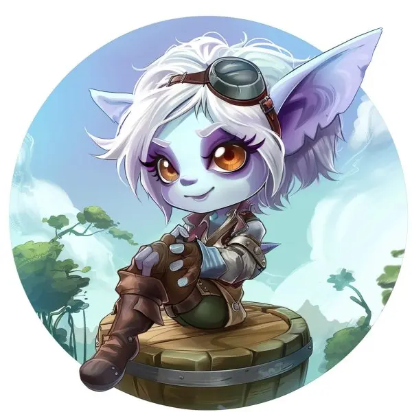 Hình ảnh Tristana chibi ngộ nghĩnh, đáng yêu cho điện thoại và máy tính