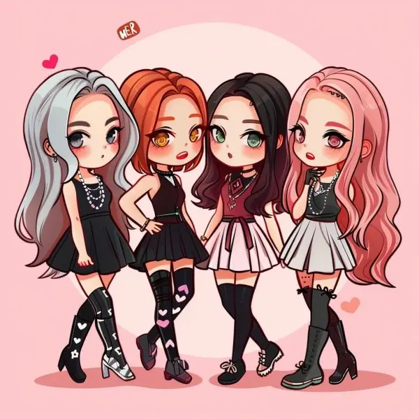 Bộ sưu tập ảnh Blackpink chibi cực cute làm hình nền, avatar