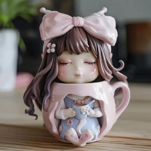 Bộ sưu tập hình ảnh trà sữa chibi cute, Avatar cô gái uống trà sữa chibi