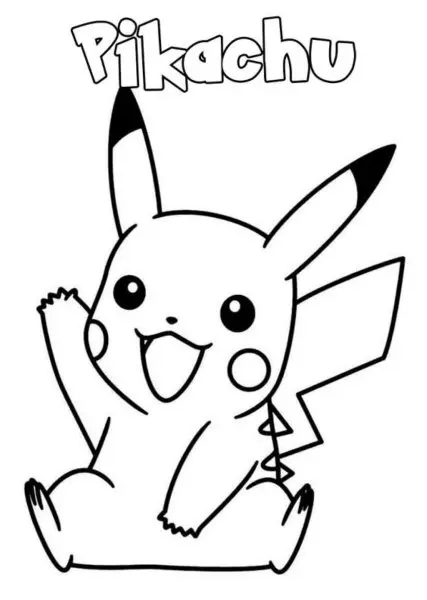 Bộ tranh tô màu Pikachu siêu dễ thương và đáng yêu dành cho bé