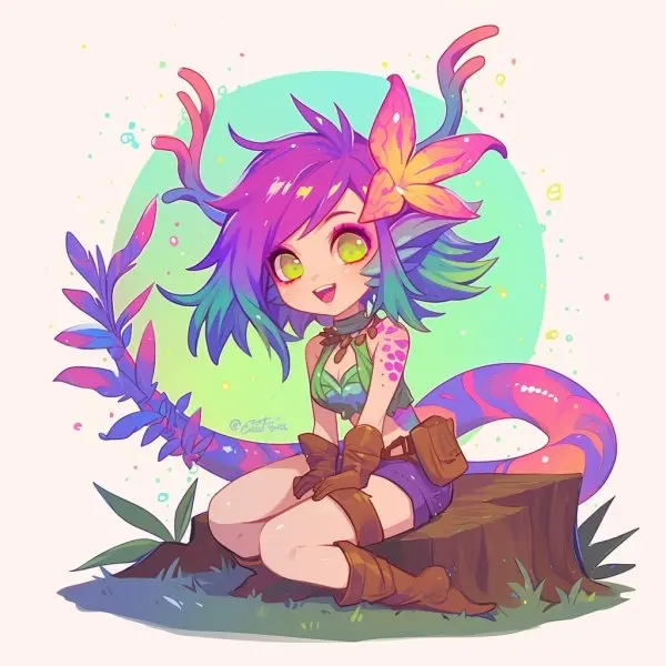 Bộ Sưu Tập Hình Ảnh Neeko Chibi Cực Cute Cho Fan LMHT