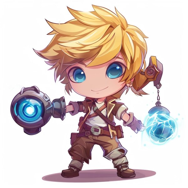 Hình ảnh Ezreal chibi làm avatar, hình nền điện thoại 3