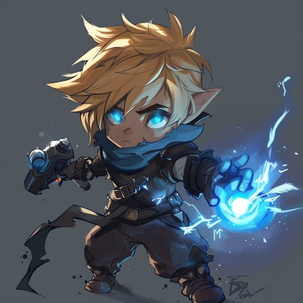 Hình ảnh Ezreal chibi làm avatar, hình nền điện thoại 19