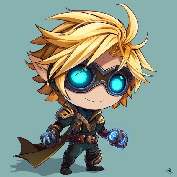 Hình ảnh Ezreal chibi làm avatar, hình nền điện thoại 4