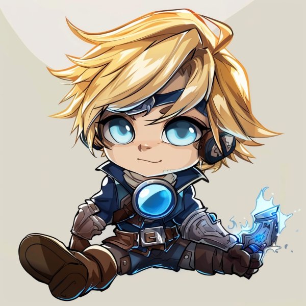 Hình ảnh Ezreal chibi làm avatar, hình nền điện thoại 5