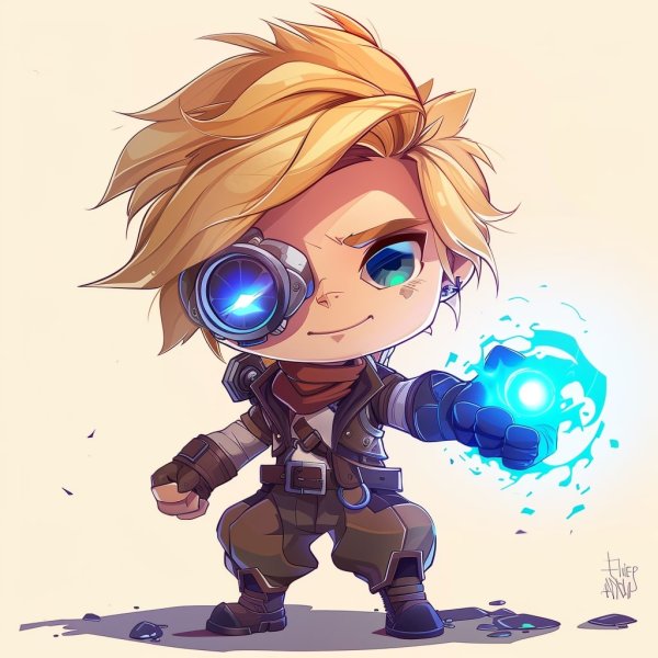 Hình ảnh Ezreal chibi làm avatar, hình nền điện thoại 7