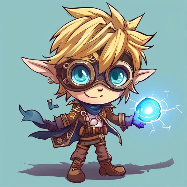 Hình ảnh Ezreal chibi làm avatar, hình nền điện thoại 8