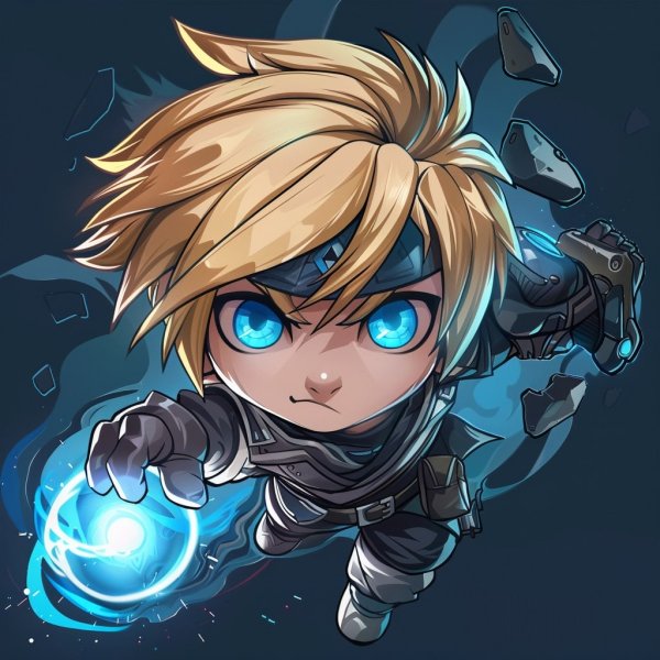 Hình ảnh Ezreal chibi làm avatar, hình nền điện thoại 9