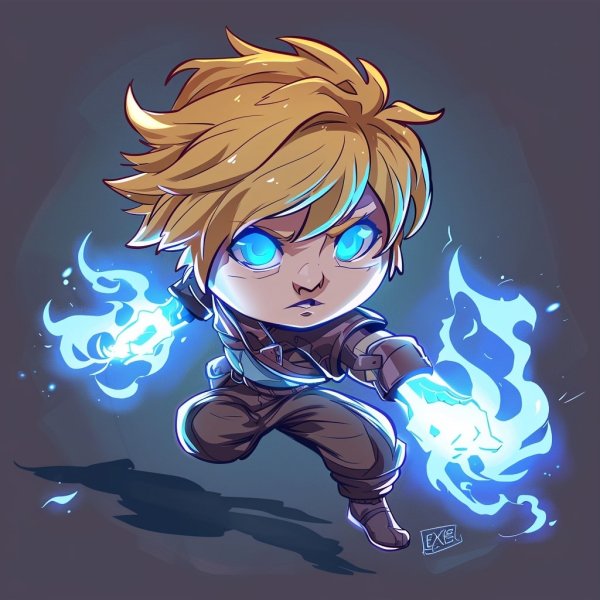 Hình ảnh Ezreal chibi làm avatar, hình nền điện thoại 10