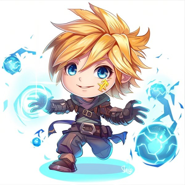 Hình ảnh Ezreal chibi làm avatar, hình nền điện thoại 11