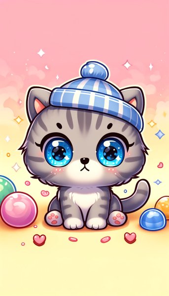 Hình ảnh mèo chibi cute làm avatar 1