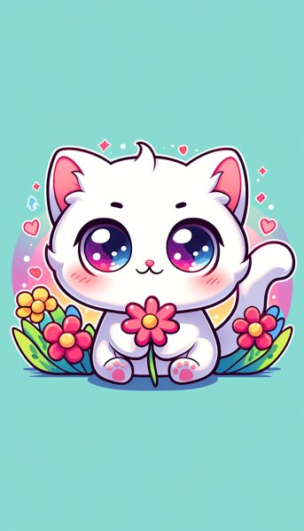 Hình ảnh mèo chibi cute làm avatar 3