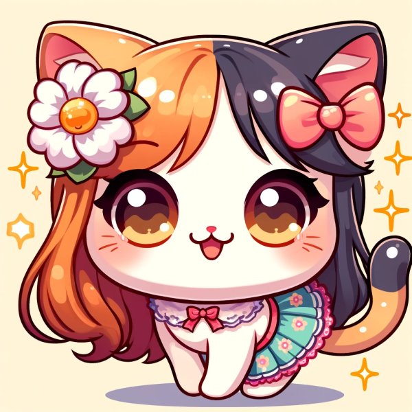 Hình ảnh mèo chibi cute làm avatar 5 