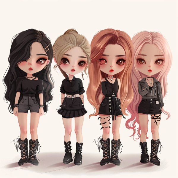 ảnh Blackpink chibi cực cute làm hình nền, avatar 1