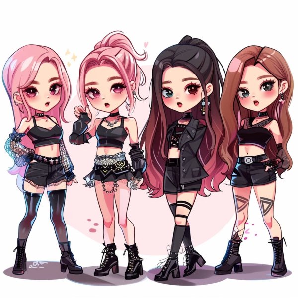 ảnh Blackpink chibi cực cute làm hình nền, avatar 10