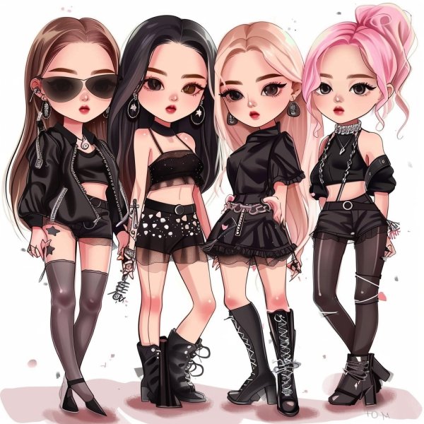 ảnh Blackpink chibi cực cute làm hình nền, avatar 12