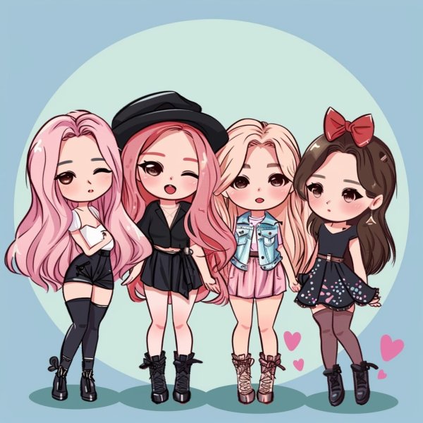 ảnh Blackpink chibi cực cute làm hình nền, avatar 19