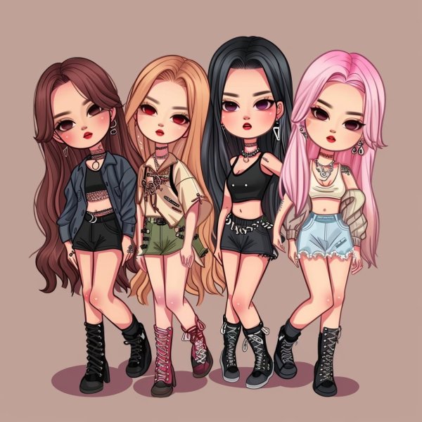 ảnh Blackpink chibi cực cute làm hình nền, avatar 18