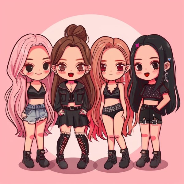 ảnh Blackpink chibi cực cute làm hình nền, avatar 15