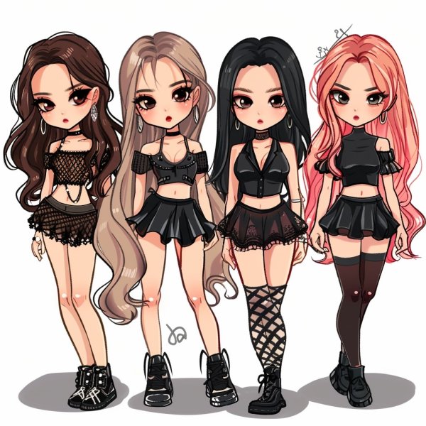 ảnh Blackpink chibi cực cute làm hình nền, avatar 2