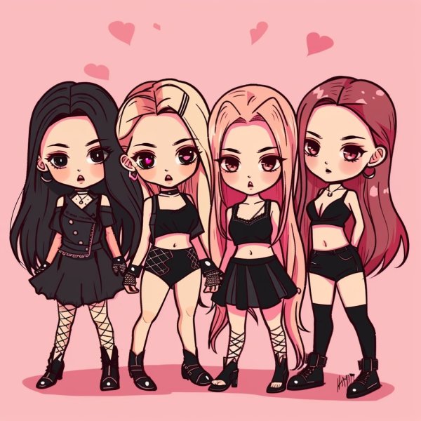 ảnh Blackpink chibi cực cute làm hình nền, avatar 3