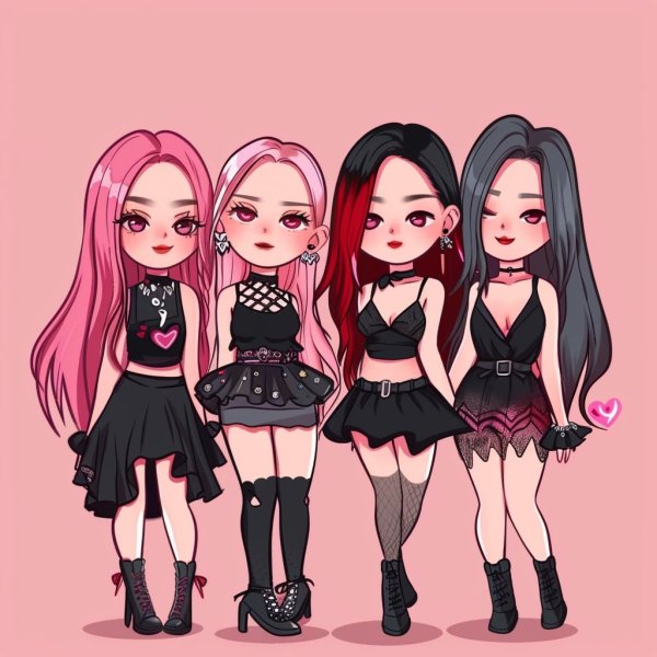 ảnh Blackpink chibi cực cute làm hình nền, avatar 4