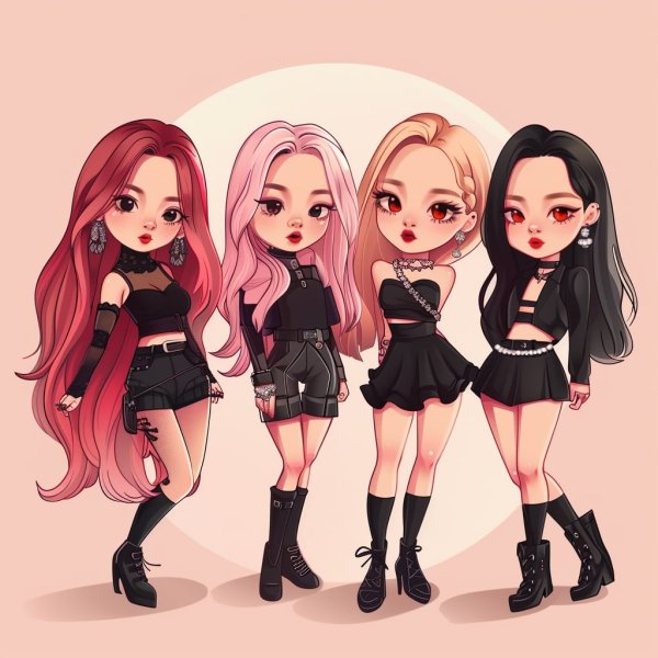 ảnh Blackpink chibi cực cute làm hình nền, avatar 6