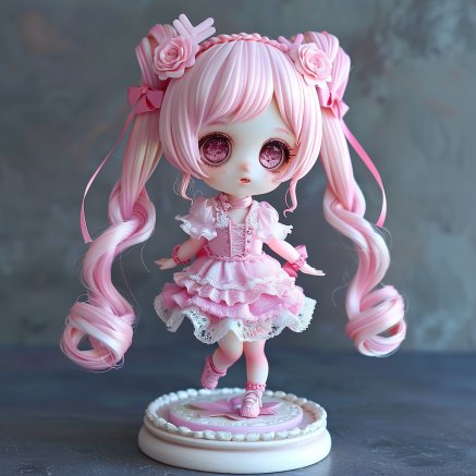 Búp bê hồng chibi 1