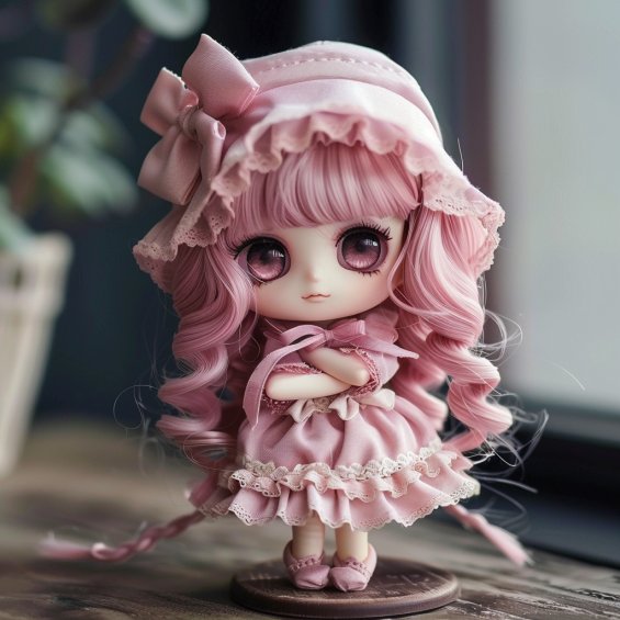 Búp bê hồng chibi 11