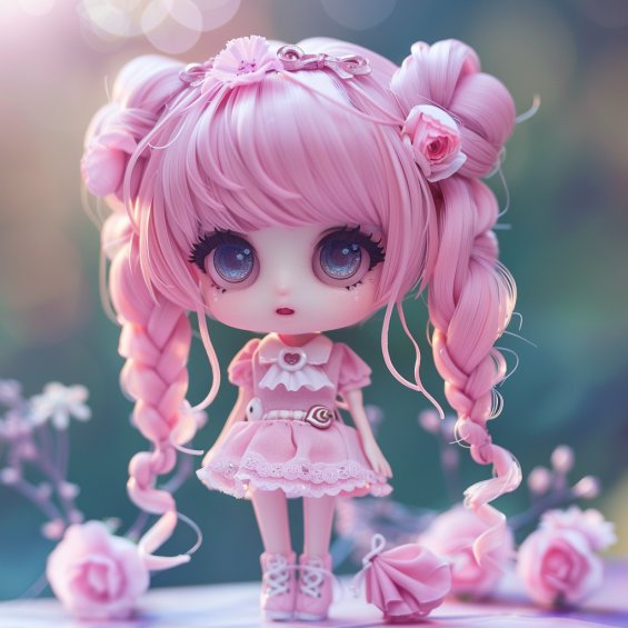 Búp bê hồng chibi 2