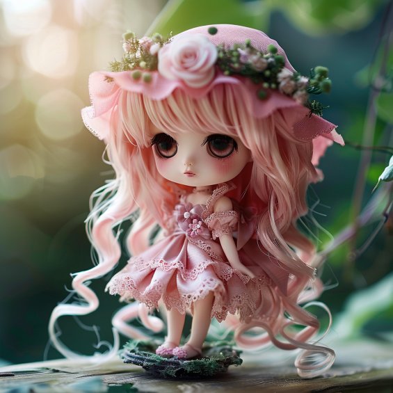 Búp bê hồng chibi 8