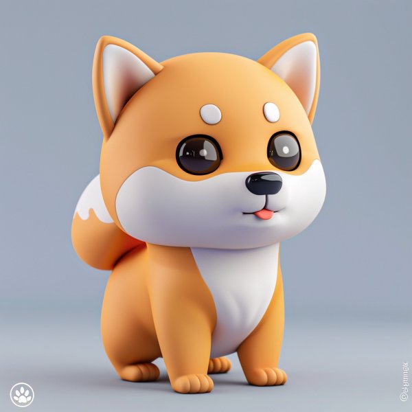 chó shiba chibi 4