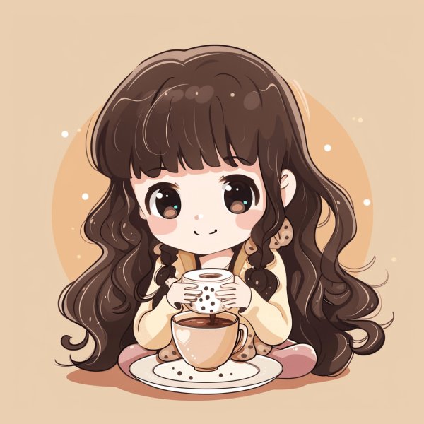 Cô gái uống trà sữa chibi 13