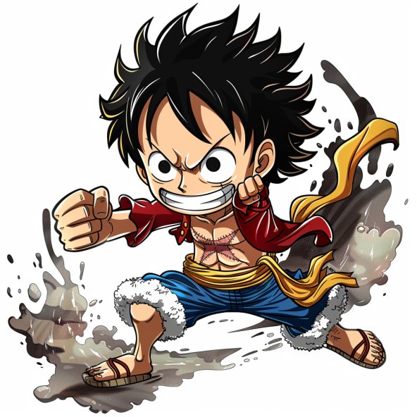 Luffy chibi ngầu 4