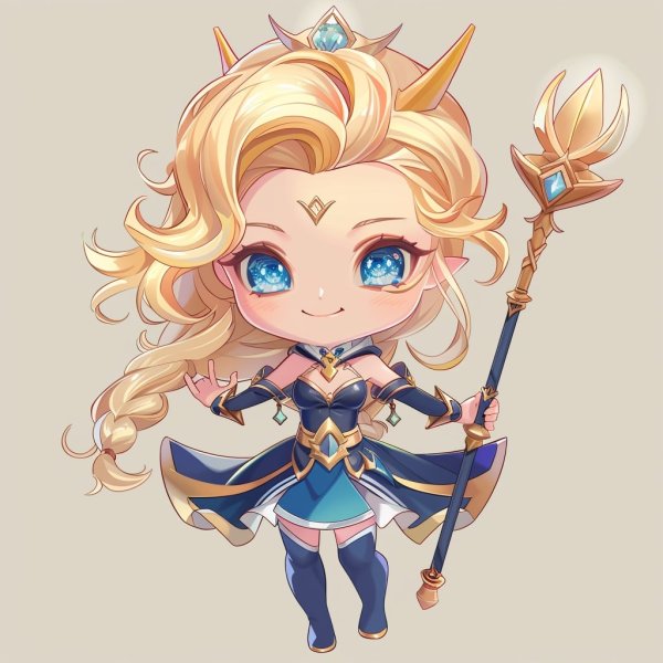 Hình ảnh Lux chibi làm avatar, hình nền điện thoại 12