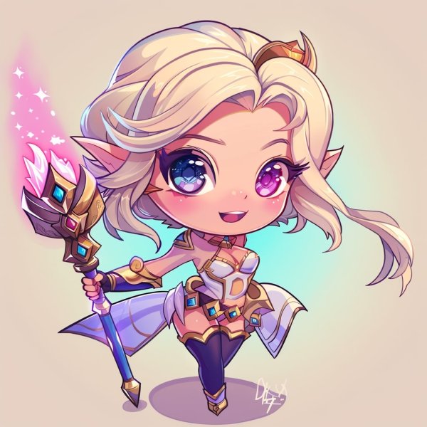 Hình ảnh Lux chibi làm avatar, hình nền điện thoại 16