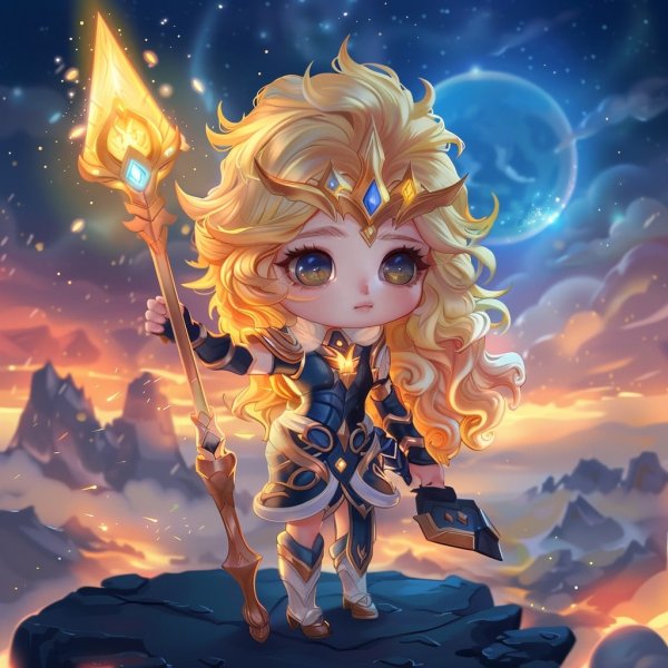 Hình ảnh Lux chibi làm avatar, hình nền điện thoại 17