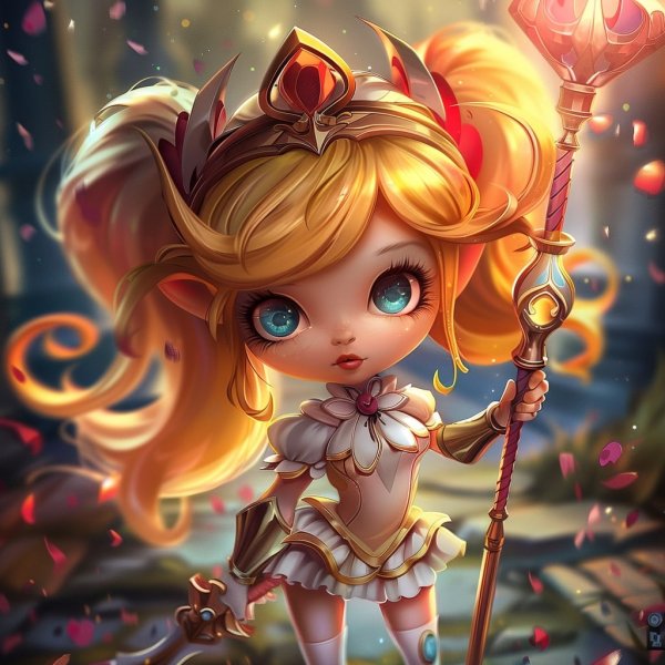 Hình ảnh Lux chibi làm avatar, hình nền điện thoại 25