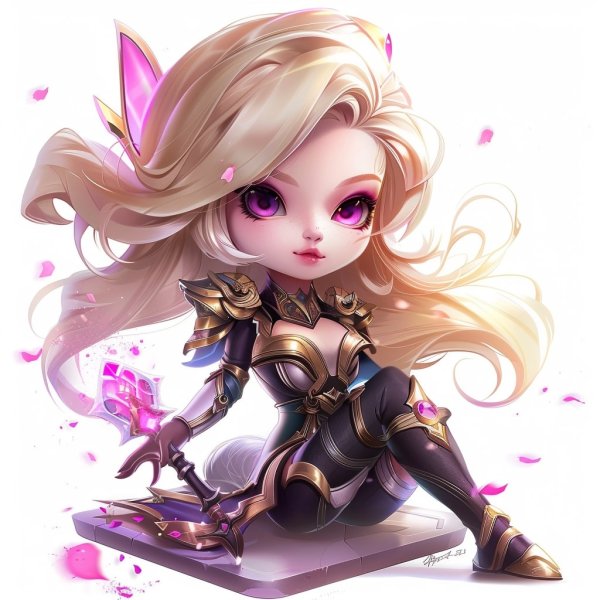 Hình ảnh Lux chibi làm avatar, hình nền điện thoại 26