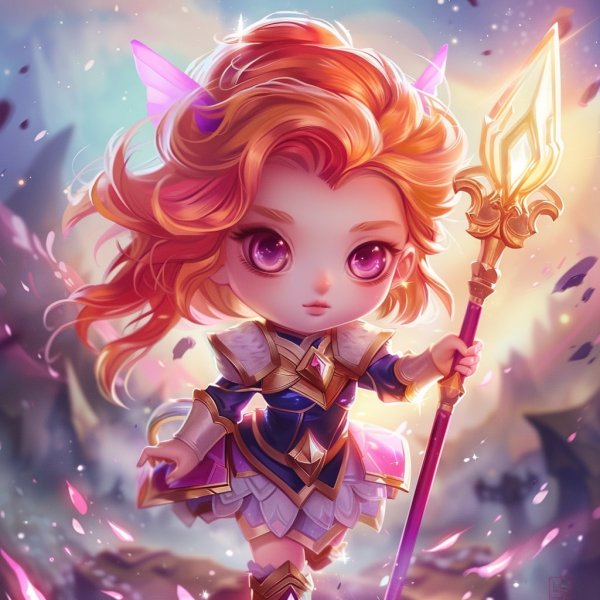 Hình ảnh Lux chibi làm avatar, hình nền điện thoại 5