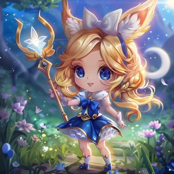 Hình ảnh Lux chibi làm avatar, hình nền điện thoại 9