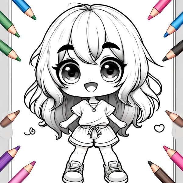 Tranh tô màu Anya Chibi 4