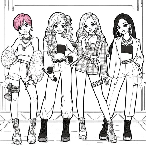 Tranh tô màu Blackpink 6