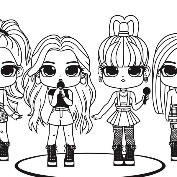 Tranh tô màu Blackpink chibi cute 7