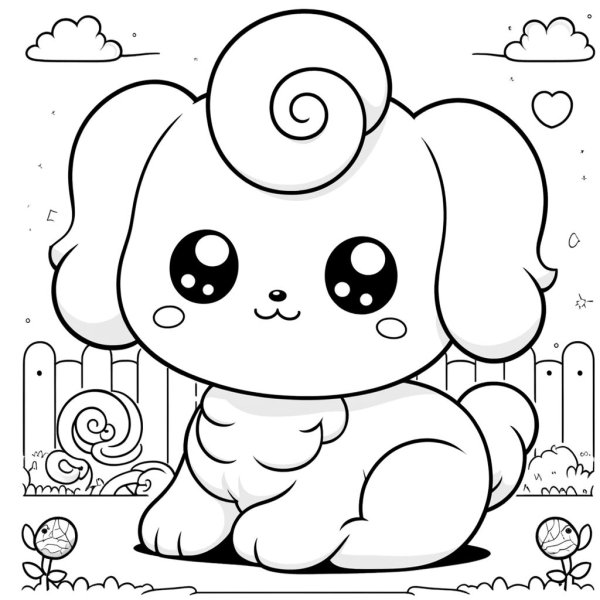 Tranh tô màu Cinnamoroll cute 6