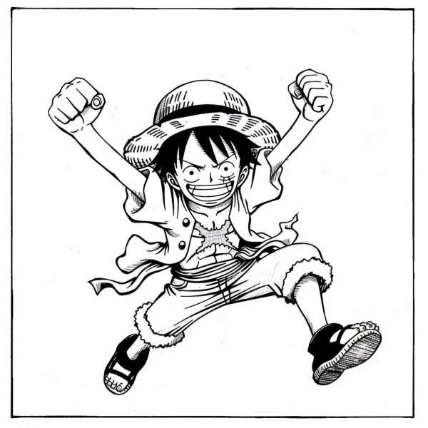 Tranh tô màu Luffy 1