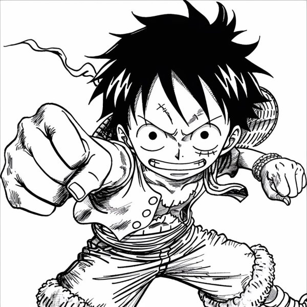 Tranh tô màu Luffy 7