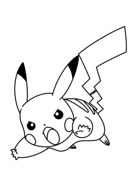 Tranh tô màu Pikachu 7